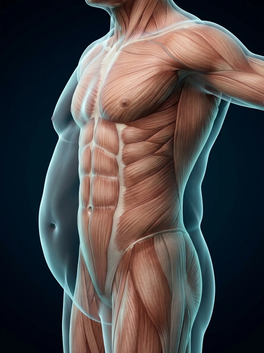 Anatomía Muscular vs Grasa Visceral FIT40+
