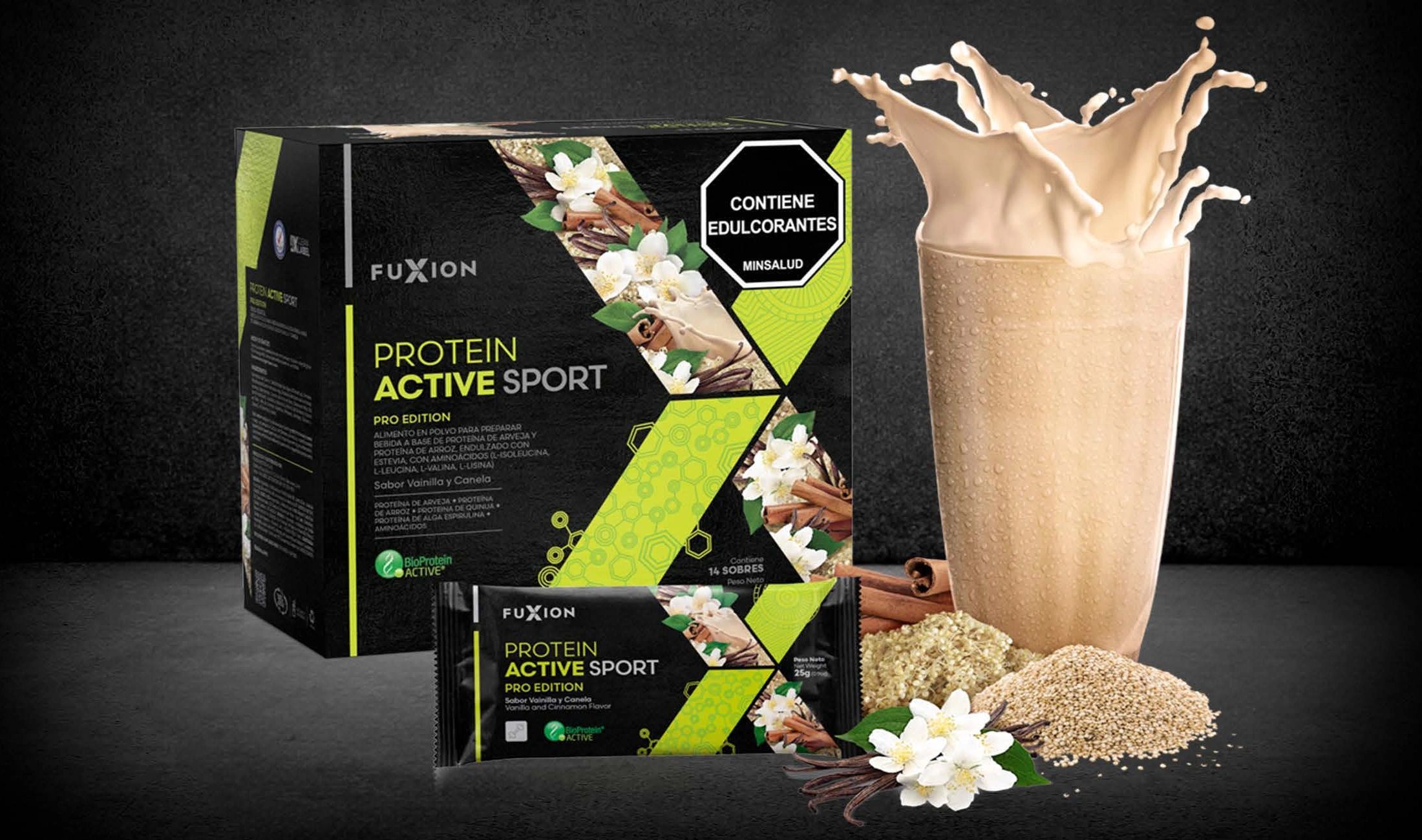 PROTEIN ACTIVE SPORT PRO EDITION - Proteína Vegetal Activa Deportiva FuXion